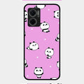 Cute Panda Glossy Metal Case Cover For Redmi 11 Prime 5G