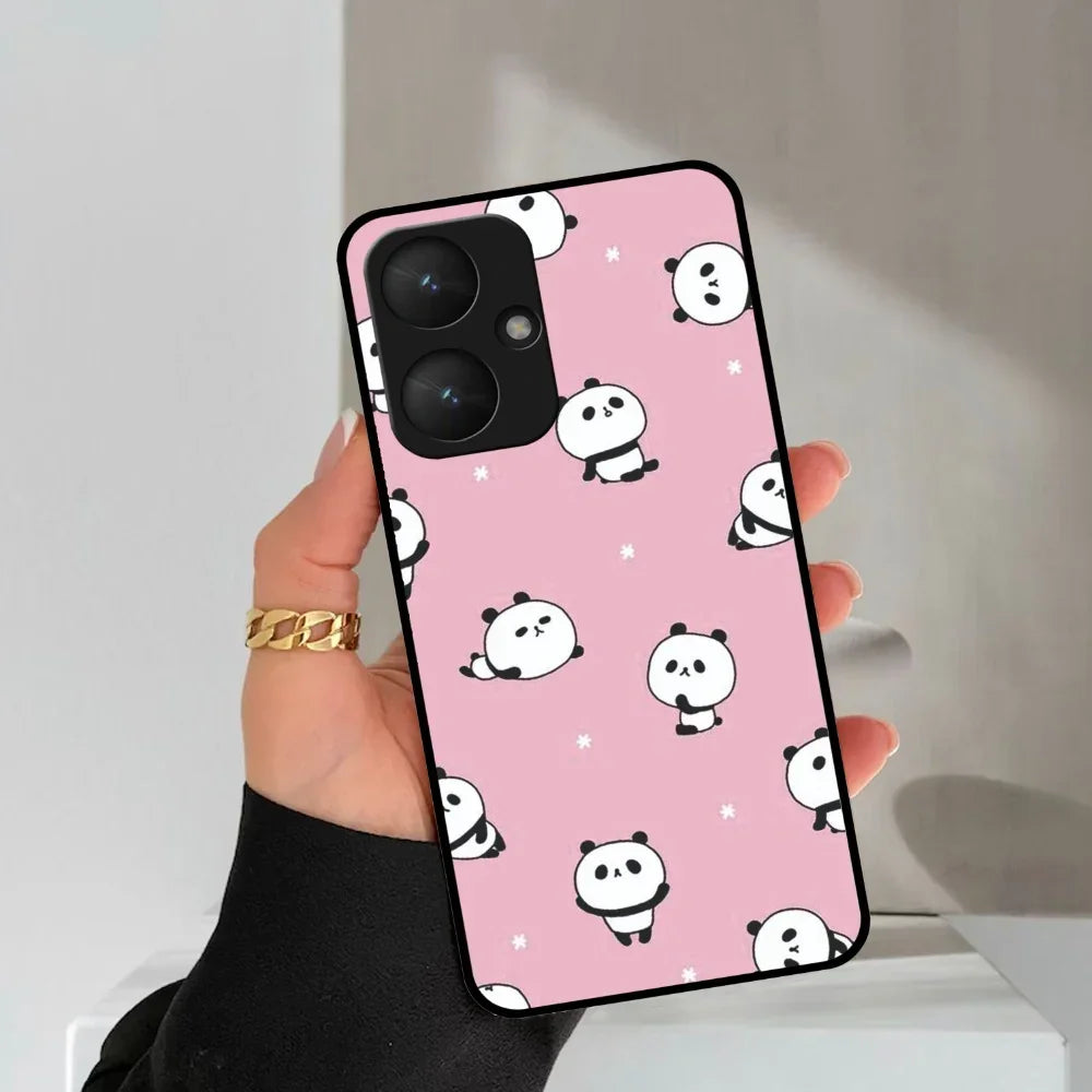Cute Panda Glossy Metal Case Cover For Redmi - ShopOnCliQ