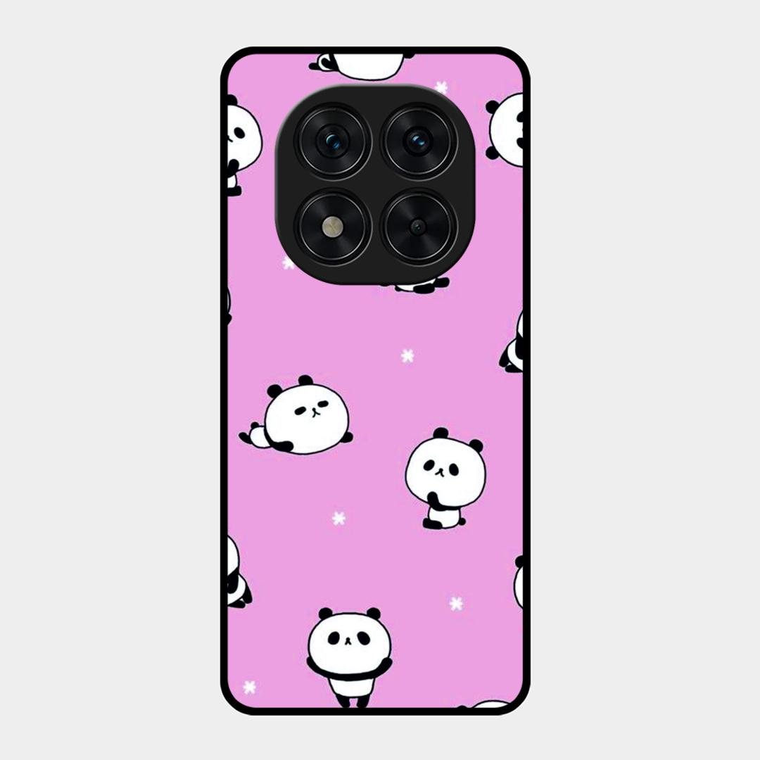 Cute Panda Glossy Metal Case Cover For Redmi Note 15 Pro Plus 5G