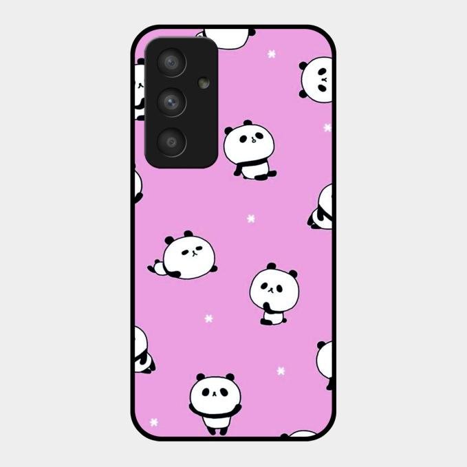 Cute Panda Glossy Metal Case Cover For Samsung Galaxy A54 5G