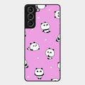 Cute Panda Glossy Metal Case Cover For Samsung Galaxy S21 Plus