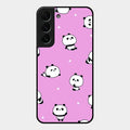 Cute Panda Glossy Metal Case Cover For Samsung Galaxy S22 Plus 5G