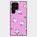 Cute Panda Glossy Metal Case Cover For Samsung Galaxy S23 Ultra 5G