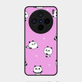 Cute Panda Glossy Metal Case Cover For Vivo X200 5G
