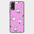 Cute Panda Glossy Metal Case Cover For Vivo Y12G