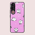 Cute Panda Glossy Metal Case Cover For Vivo Y31 5G