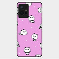 Cute Panda Glossy Metal Case Cover For Vivo Y75 5G