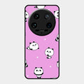 Cute Panda Glossy Metal Case Cover For Xiaomi 14 Ultra