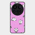 Cute Panda Glossy Metal Case Cover For Xiaomi 15 Ultra 5G