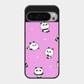 Cute Panda Pink Glass Case Cover For Google Pixel 9 Pro Xl