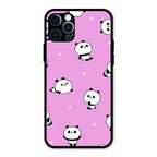 Cute Panda Pink Glass Case Cover For iPhone 12 Pro Max