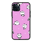 Cute Panda Pink Glass Case Cover For iPhone 12 Pro