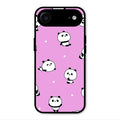 Cute Panda Pink Glass Case Cover For iPhone Air