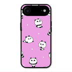 Cute Panda Pink Glass Case Cover For iPhone Air