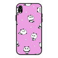 Cute Panda Pink Glass Case Cover For iPhone XR