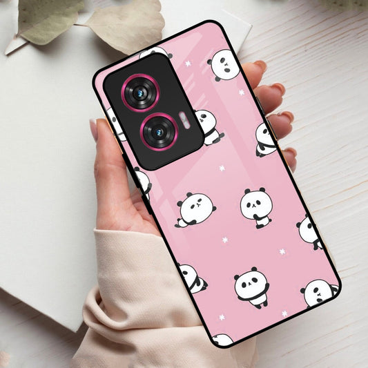 Cute Panda Pink Glass Case Cover For Redmi 9A / Redmi 9i / Redmi 9A Sport - ShopOnCliQ
