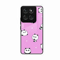 Cute Panda Pink Glass Case Cover For Motorola Edge 60 Fusion 5G