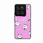 Cute Panda Pink Glass Case Cover For Motorola Edge 60 Stylus 5G