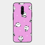 Cute Panda Pink Glass Case Cover For Oneplus 7 Pro