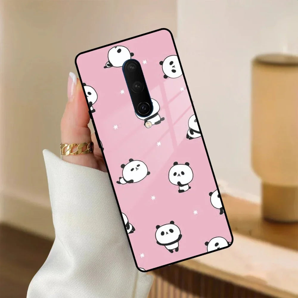 Cute Panda Pink Glass Case Cover For Oneplus - ShopOnCliQ