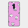Cute Panda Pink Glass Case Cover For Oneplus 7T Pro