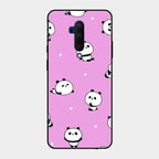 Cute Panda Pink Glass Case Cover For Oneplus 7T Pro