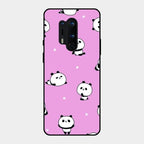 Cute Panda Pink Glass Case Cover For Oneplus 8 Pro