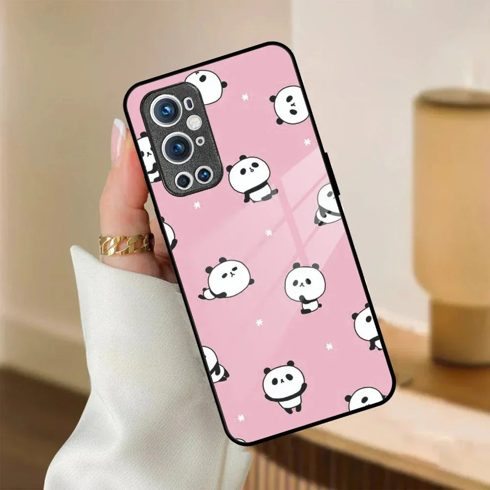 Cute Panda Pink Glass Case Cover For Oneplus - ShopOnCliQ