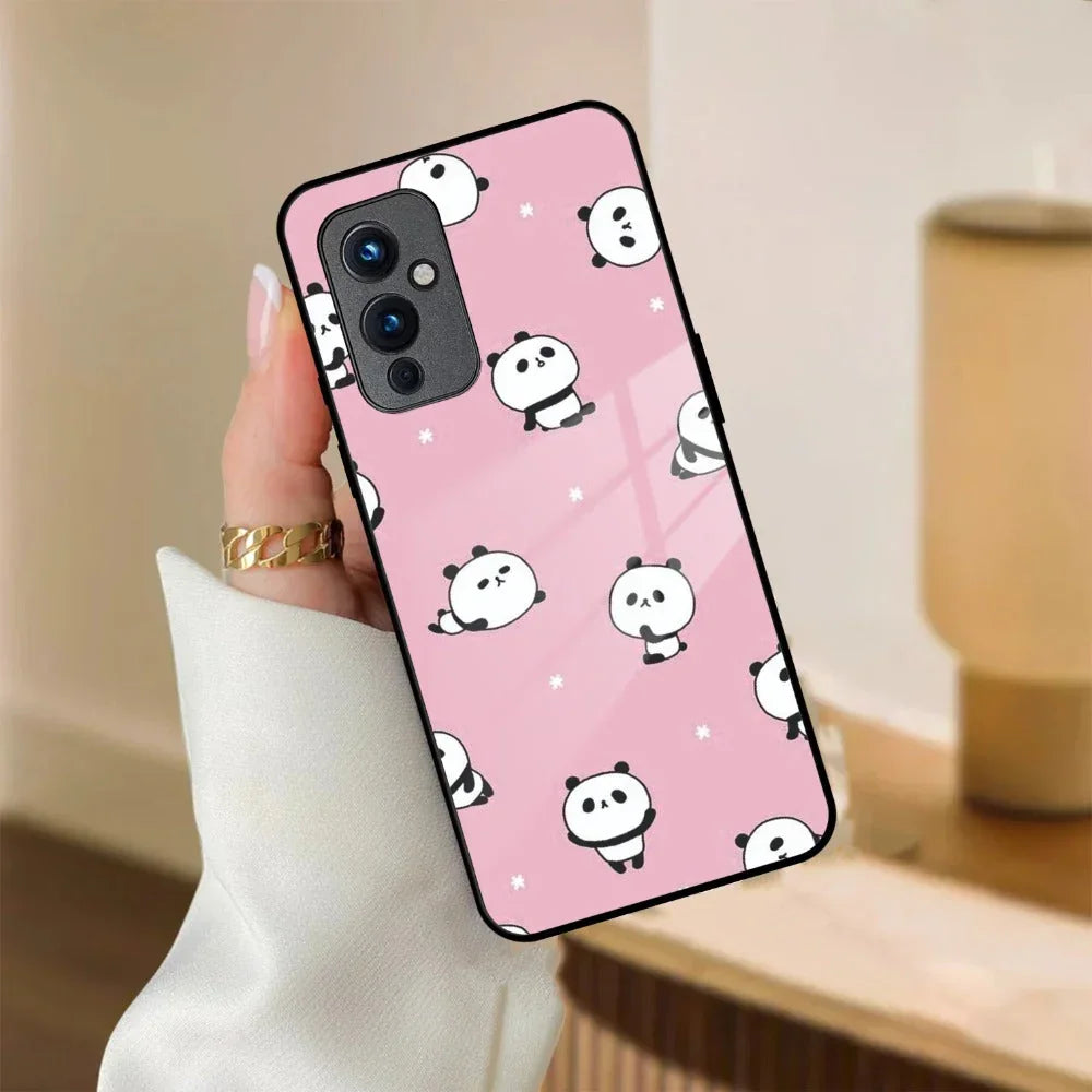 Cute Panda Pink Glass Case Cover For Oneplus - ShopOnCliQ