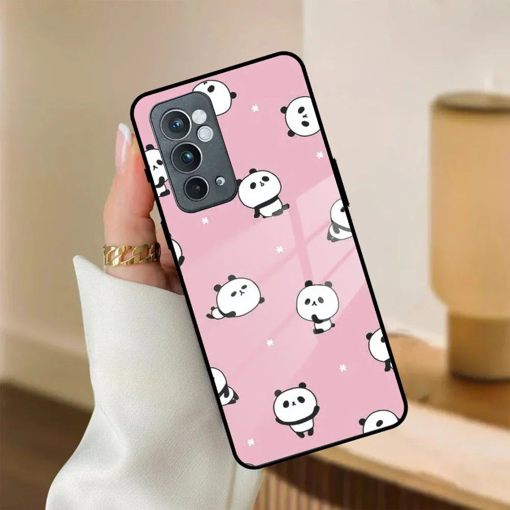Cute Panda Pink Glass Case Cover For Oneplus - ShopOnCliQ