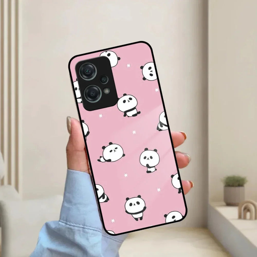 Cute Panda Pink Glass Case Cover For Oneplus - ShopOnCliQ