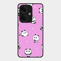 Cute Panda Pink Glass Case Cover For Oneplus Nord Ce 3 5G
