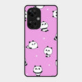 Cute Panda Pink Glass Case Cover For Oneplus Nord Ce 3 Lite 5G