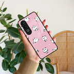 Cute Panda Pink Glass Case Cover For Oneplus - ShopOnCliQ