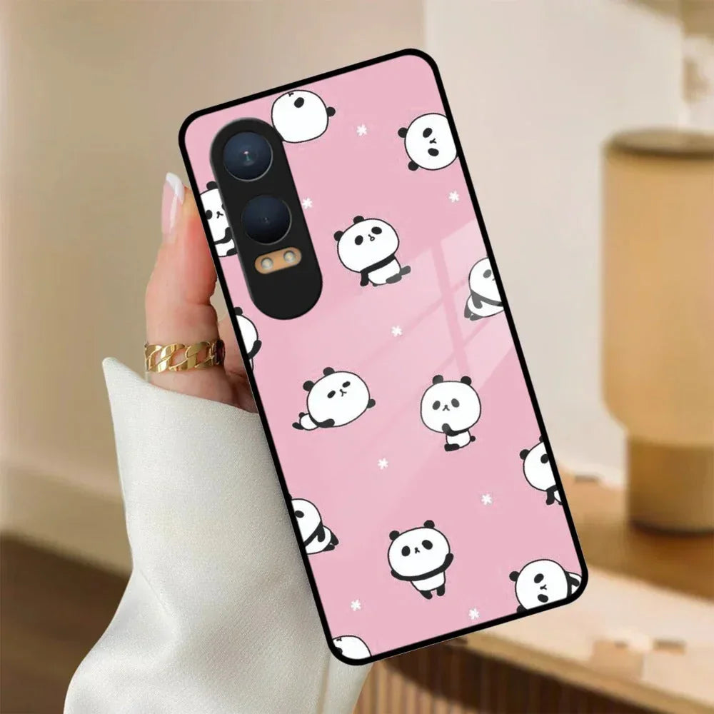 Cute Panda Pink Glass Case Cover For Oneplus - ShopOnCliQ