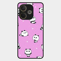 Cute Panda Pink Glass Case Cover For Oppo A5 Pro 5G