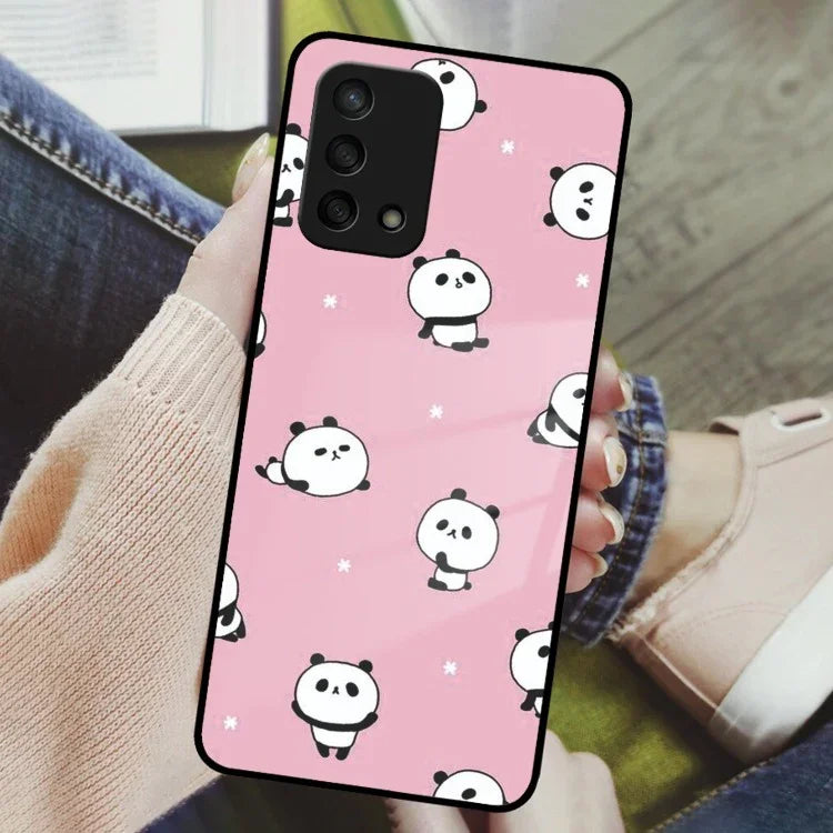 Cute Panda Pink Glass Case Cover For Oppo - ShopOnCliQ