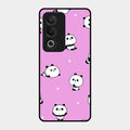 Cute Panda Pink Glass Case Cover For Oppo K12X 5G