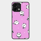 Cute Panda Pink Glass Case Cover For Oppo K13 5G