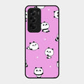 Cute Panda Pink Glass Case Cover For Oppo Reno 12 Pro 5G