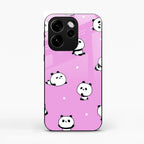 Cute Panda Pink Glass Case Cover For Oppo Reno 15C 5G