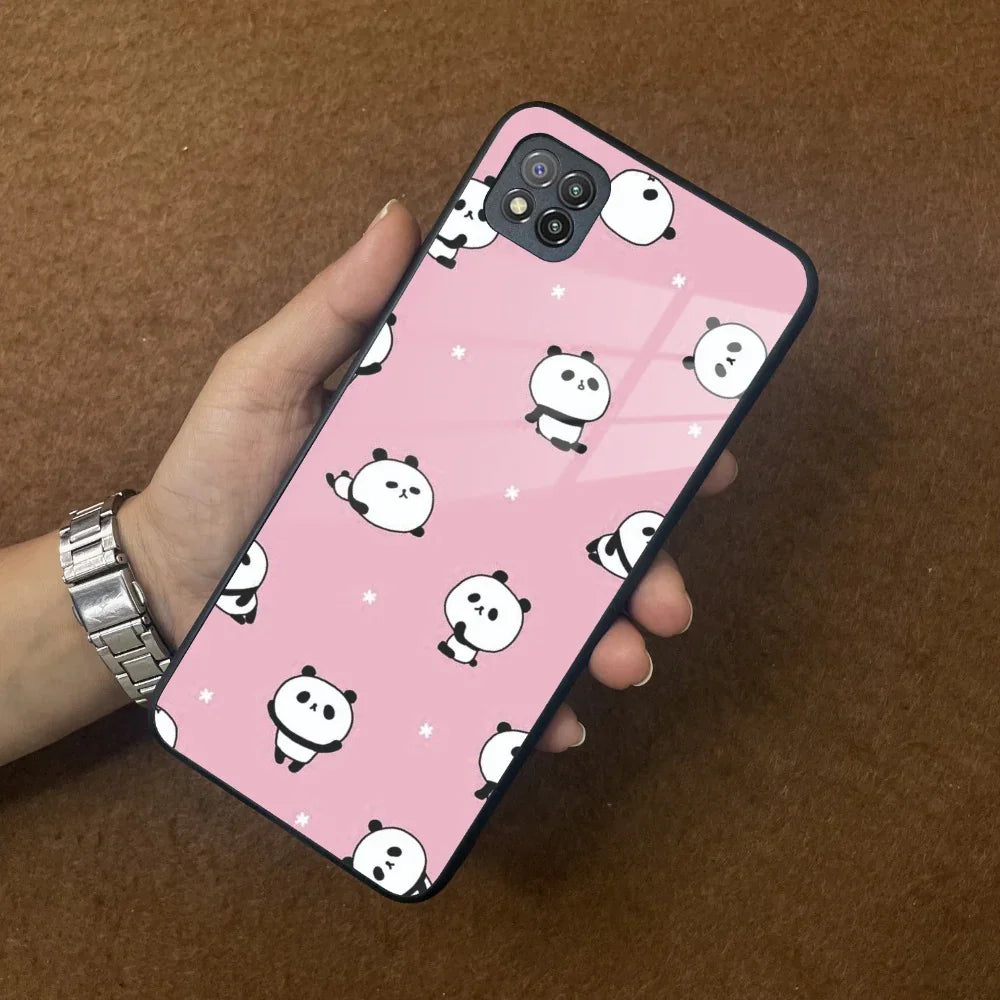 Cute Panda Pink Glass Case Cover For Poco - ShopOnCliQ