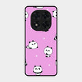 Cute Panda Pink Glass Case Cover For Poco X7 5G