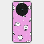 Cute Panda Pink Glass Case Cover For Realme 11 Pro Plus 5G