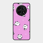 Cute Panda Pink Glass Case Cover For Realme 12 5G