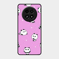 Cute Panda Pink Glass Case Cover For Realme 13 5G