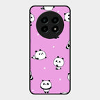 Cute Panda Pink Glass Case Cover For Realme 13 Pro Plus 5G