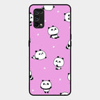 Cute Panda Pink Glass Case Cover For Realme 7 Pro
