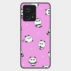 Cute Panda Pink Glass Case Cover For Realme 9 Pro Plus 5G