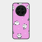 Cute Panda Pink Glass Case Cover For Realme Narzo 70 Pro 5G